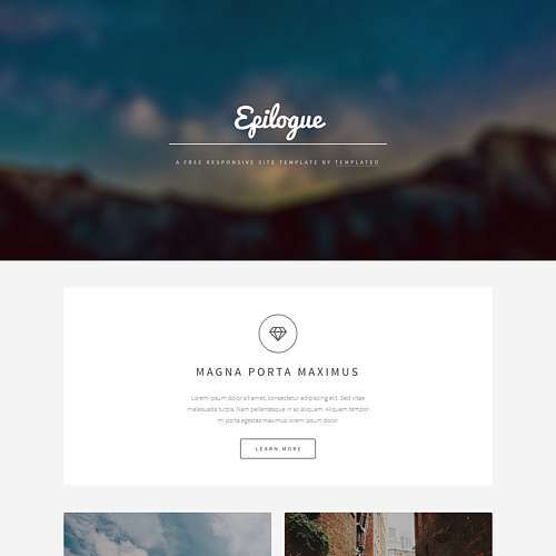 Epilogue - Free Responsive HTML and CSS Template