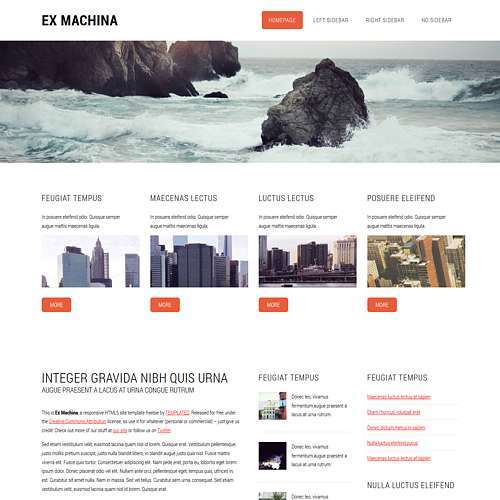 Exmachina - Free Responsive HTML and CSS Template