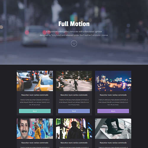 Video Gallery Website Template Free Download from templated.co