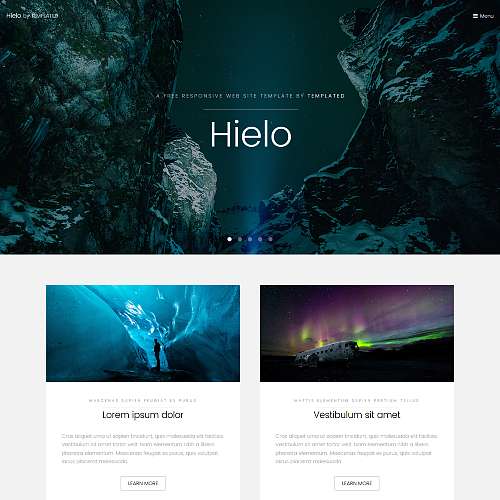 Hielo- Free Responsive HTML and CSS Template