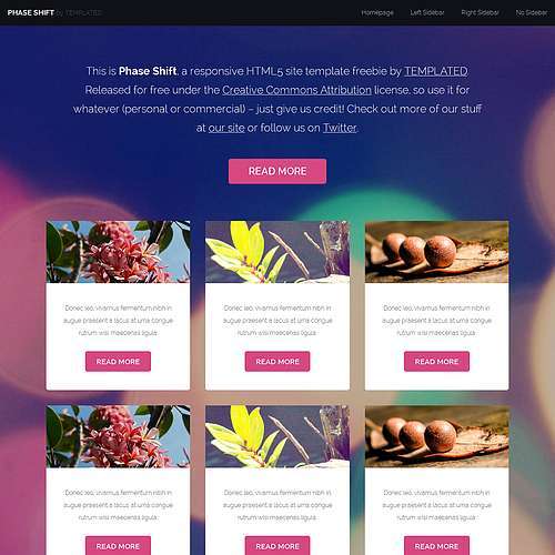 Phaseshift - Free Responsive HTML and CSS Template