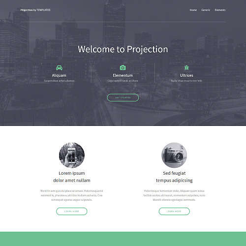 Projection - Free Responsive HTML and CSS Template