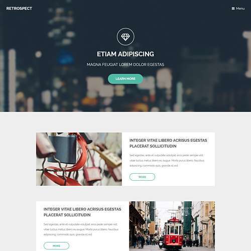 Retrospect - Free Responsive HTML and CSS Template