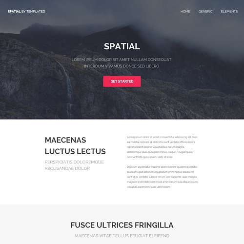 Spatial - Free Responsive HTML and CSS Template
