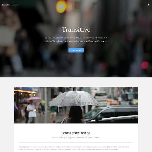 Transitive - Free Responsive HTML and CSS Template