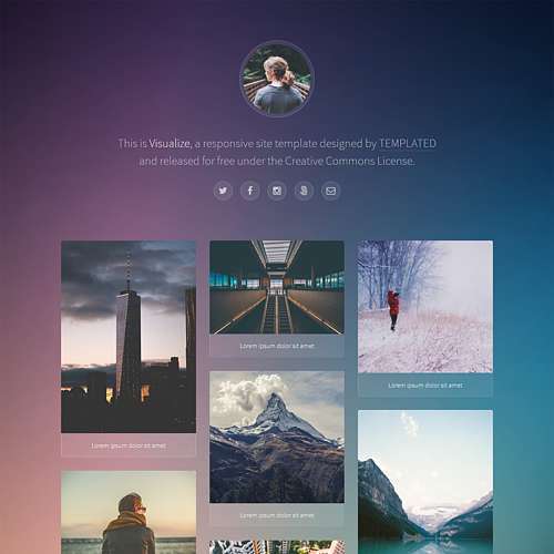 Visualize - Free Responsive HTML and CSS Template